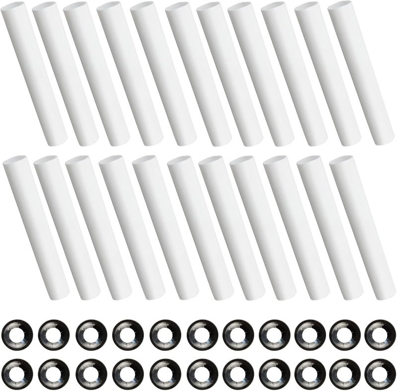 FORLETOR Garage Door Hinge Quiet Roller Sleeves 11mm ID 80mm Length Roller Shaft Nuts Bearing Gaskets for Cars RV Garage Doors（22 Sets - Image 1